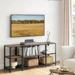 Industrial Metal Wood TV Stand for TVs up to 65 Inches