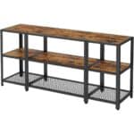 Industrial Metal Wood TV Stand for TVs up to 65 Inches
