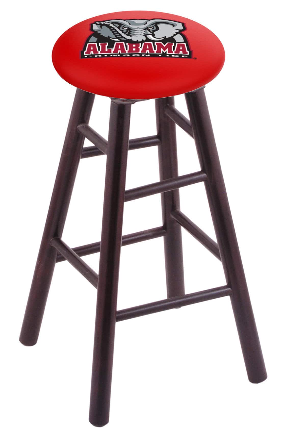 University of Alabama 24" Swivel Maple Counter Stool in Dark Cherry Finish (Elephant Logo) 1 University of Alabama 24" Swivel Maple Counter Stool in Dark Cherry Finish (Elephant Logo)