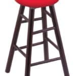 Fresno State University 30" Swivel Maple Bar Stool in Dark Cherry Finish 3 Fresno State University 30" Swivel Maple Bar Stool in Dark Cherry Finish