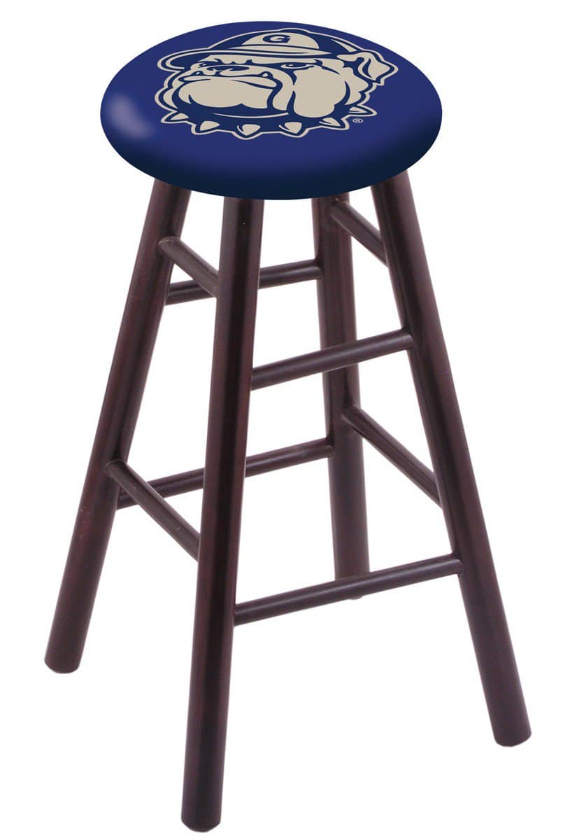 Georgetown University 24" Swivel Maple Counter Stool in Dark Cherry Finish 1 Georgetown University 24" Swivel Maple Counter Stool in Dark Cherry Finish