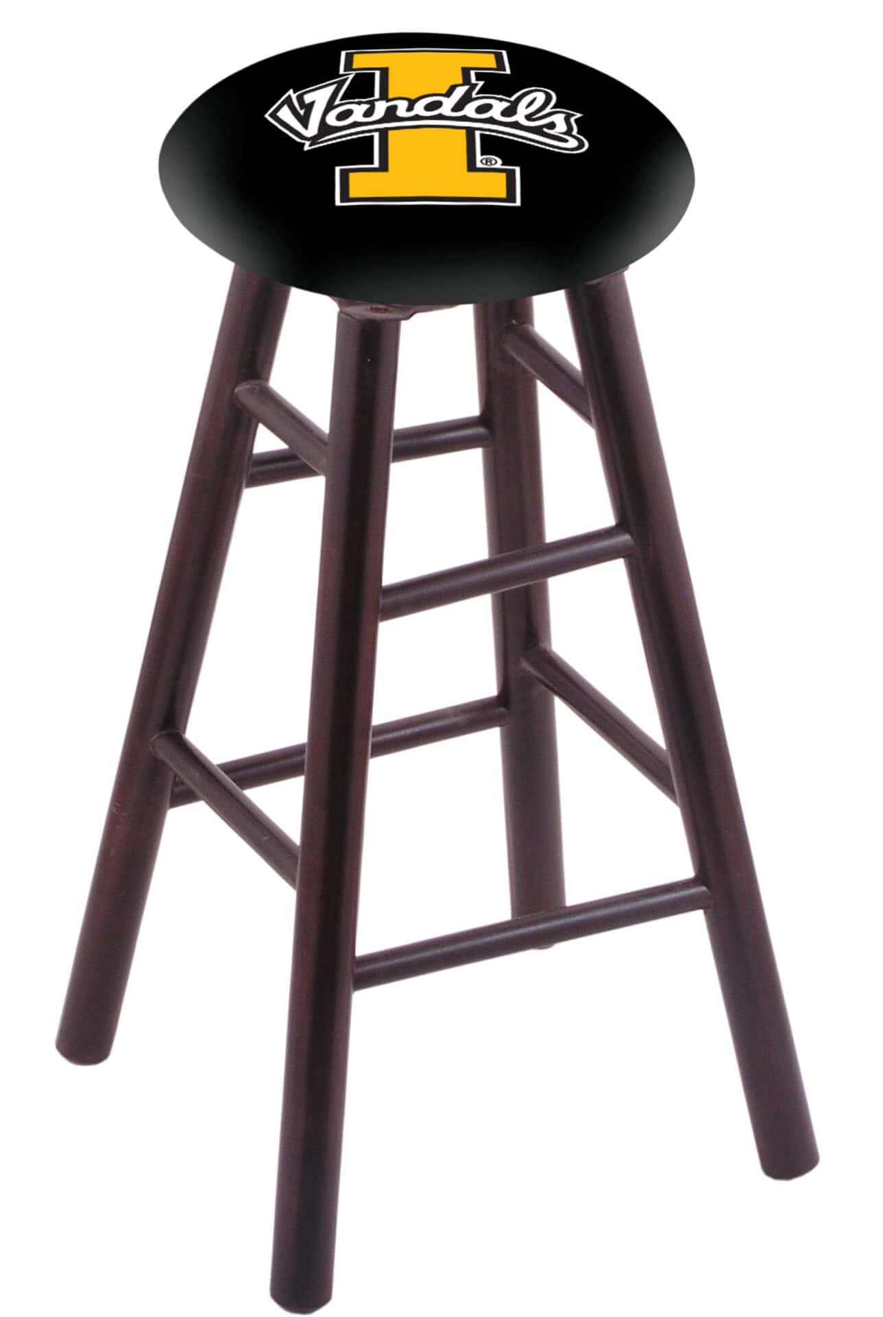 University of Idaho 30" Swivel Maple Bar Stool in Dark Cherry Finish 1 University of Idaho 30" Swivel Maple Bar Stool in Dark Cherry Finish