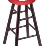 Indiana University 30" Swivel Maple Bar Stool in Dark Cherry Finish 3 Indiana University 30" Swivel Maple Bar Stool in Dark Cherry Finish