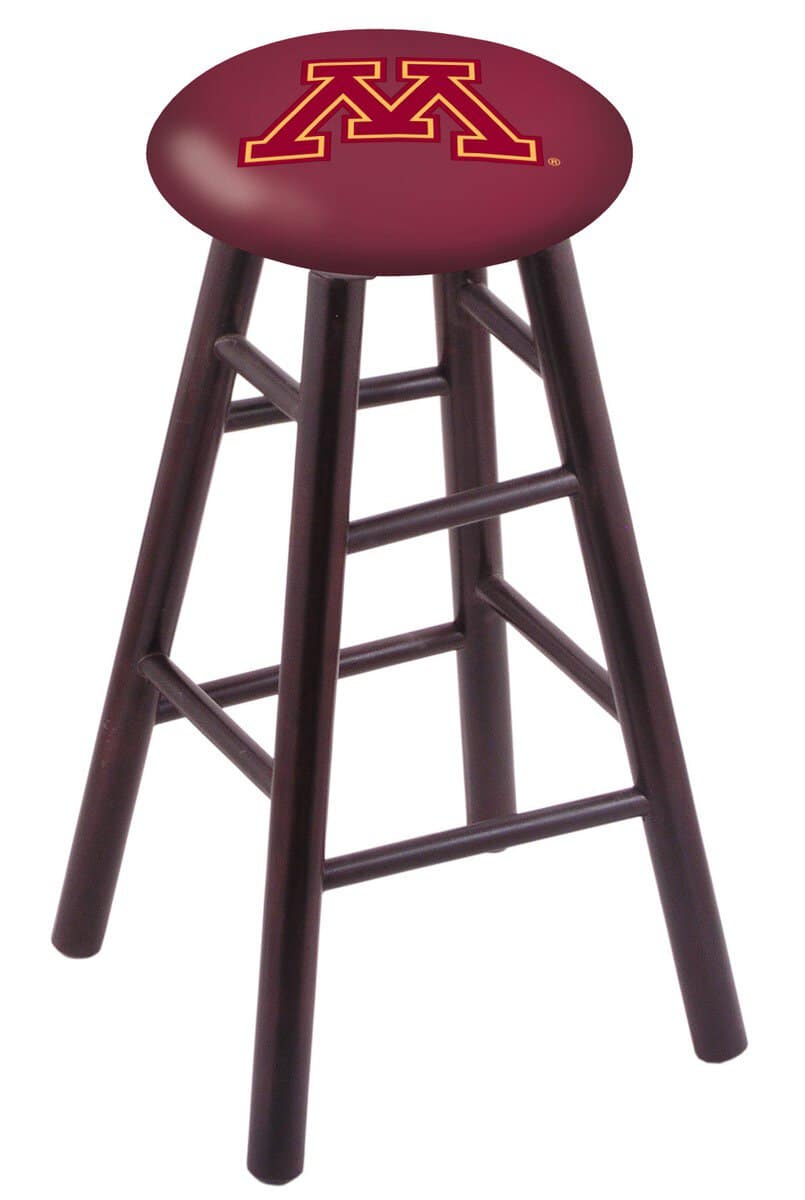 University of Minnesota 30" Swivel Maple Bar Stool in Dark Cherry Finish 1 University of Minnesota 30" Swivel Maple Bar Stool in Dark Cherry Finish