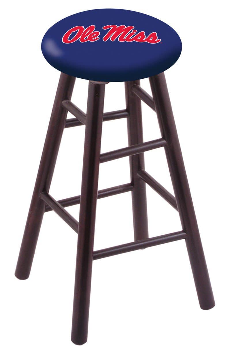 University of Mississippi 30" Swivel Maple Bar Stool in Dark Cherry Finish 1 University of Mississippi 30" Swivel Maple Bar Stool in Dark Cherry Finish