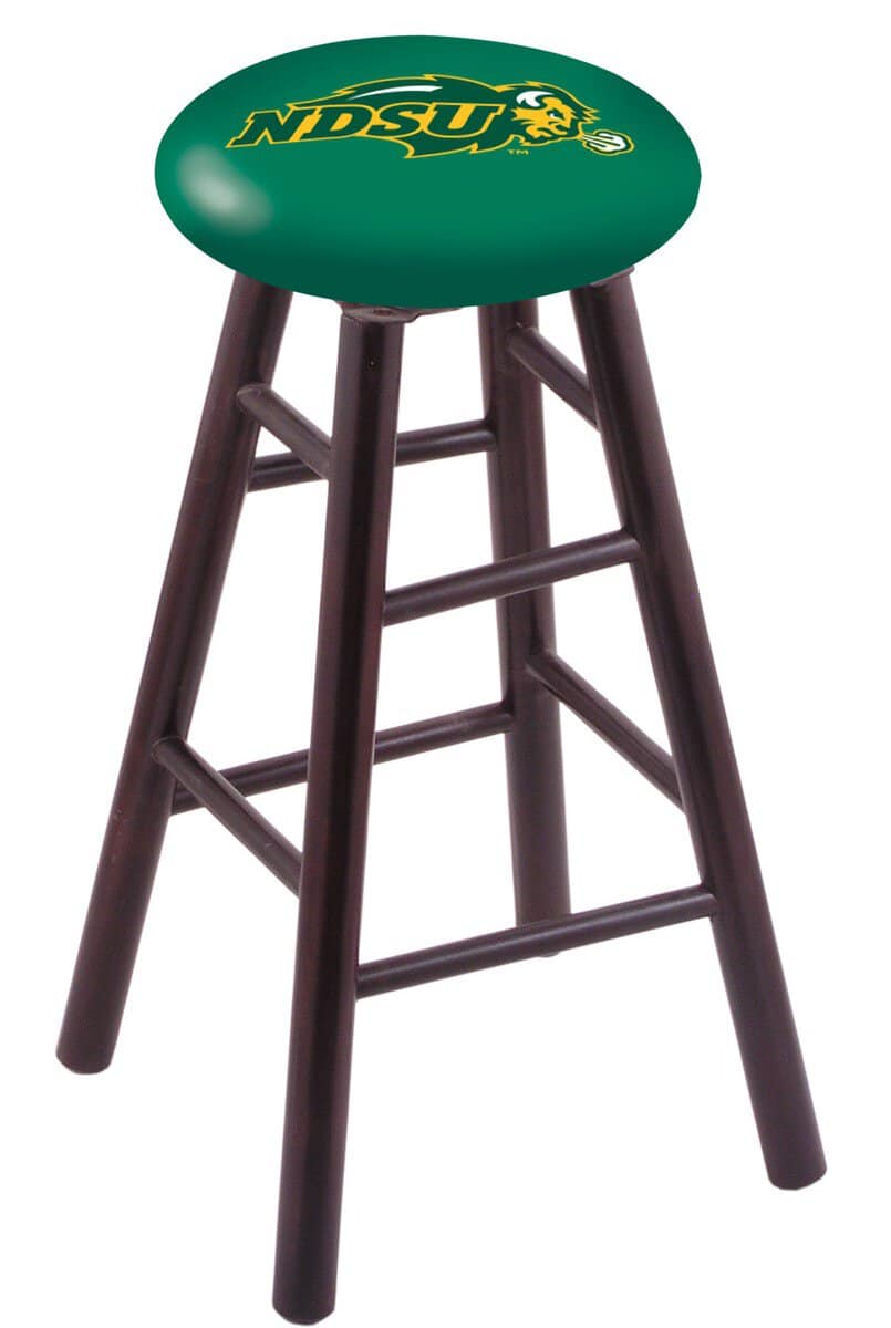 North Dakota State University 30" Swivel Maple Bar Stool in Dark Cherry Finish (Green Seat) 1 North Dakota State University 30" Swivel Maple Bar Stool in Dark Cherry Finish (Green Seat)
