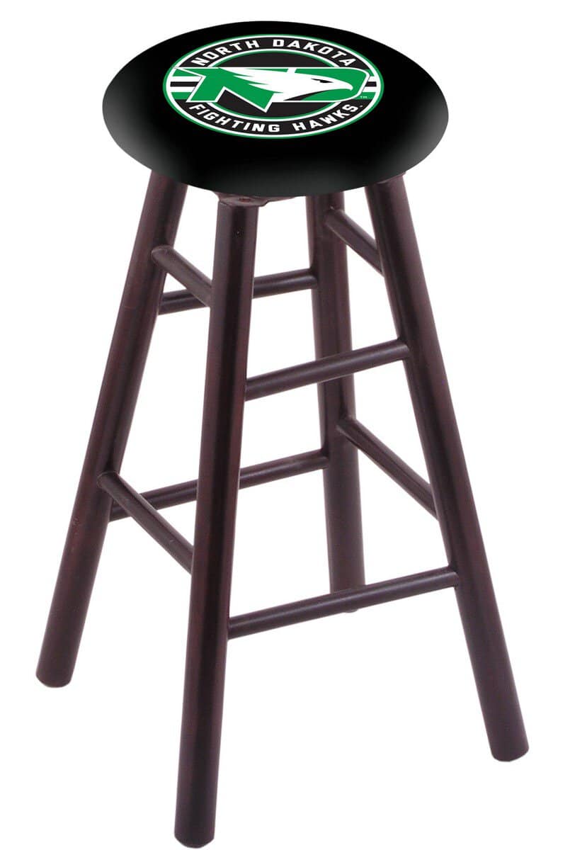 University of North Dakota 30" Swivel Maple Bar Stool in Dark Cherry Finish 1 University of North Dakota 30" Swivel Maple Bar Stool in Dark Cherry Finish