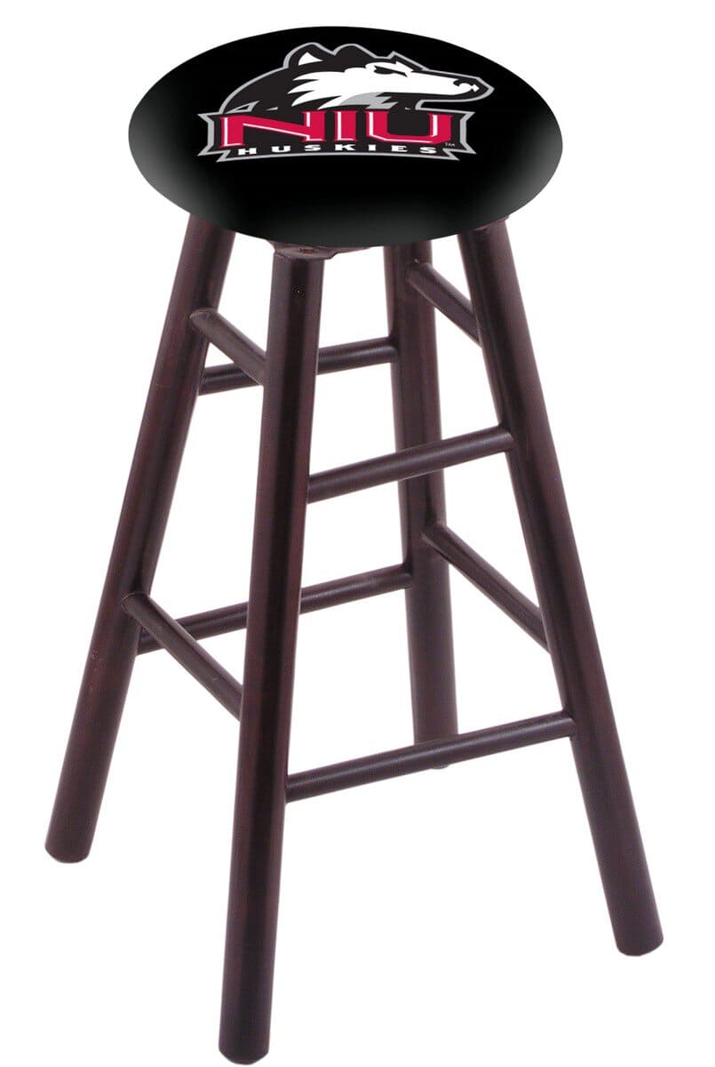 University of Northern Illinois 30" Swivel Maple Bar Stool in Dark Cherry Finish 1 University of Northern Illinois 30" Swivel Maple Bar Stool in Dark Cherry Finish