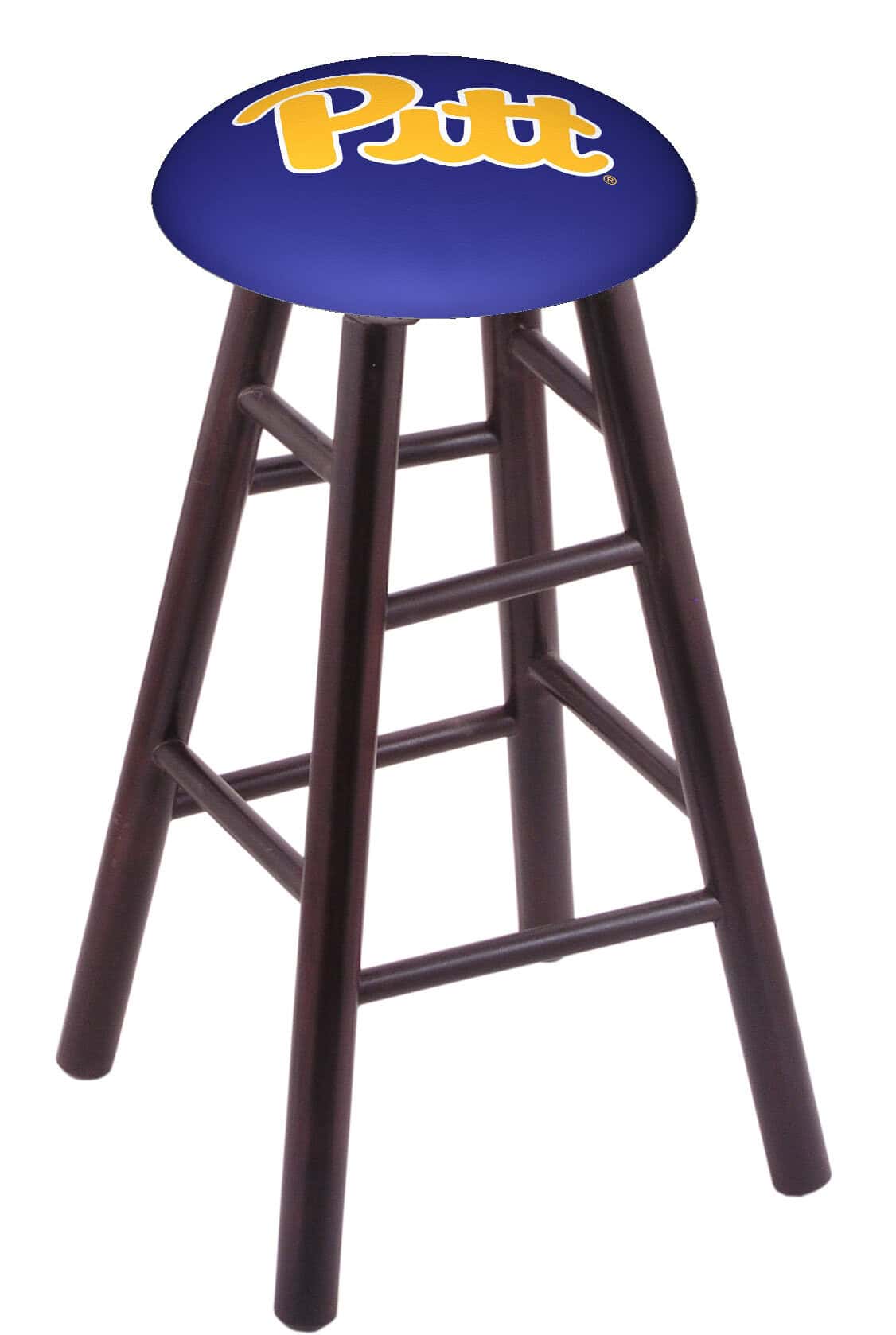 University of Pittsburgh 30" Swivel Maple Bar Stool in Dark Cherry Finish 1 University of Pittsburgh 30" Swivel Maple Bar Stool in Dark Cherry Finish