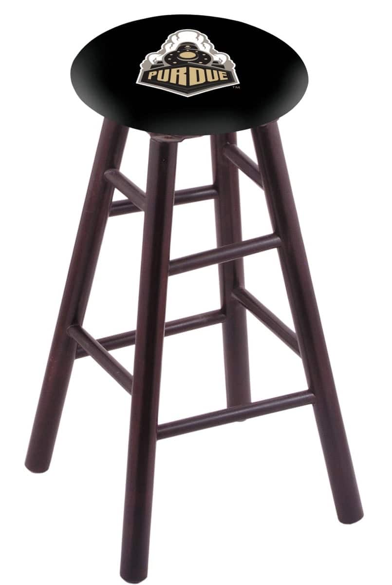 Purdue 30" Swivel Maple Bar Stool in Dark Cherry Finish 1 Purdue 30" Swivel Maple Bar Stool in Dark Cherry Finish