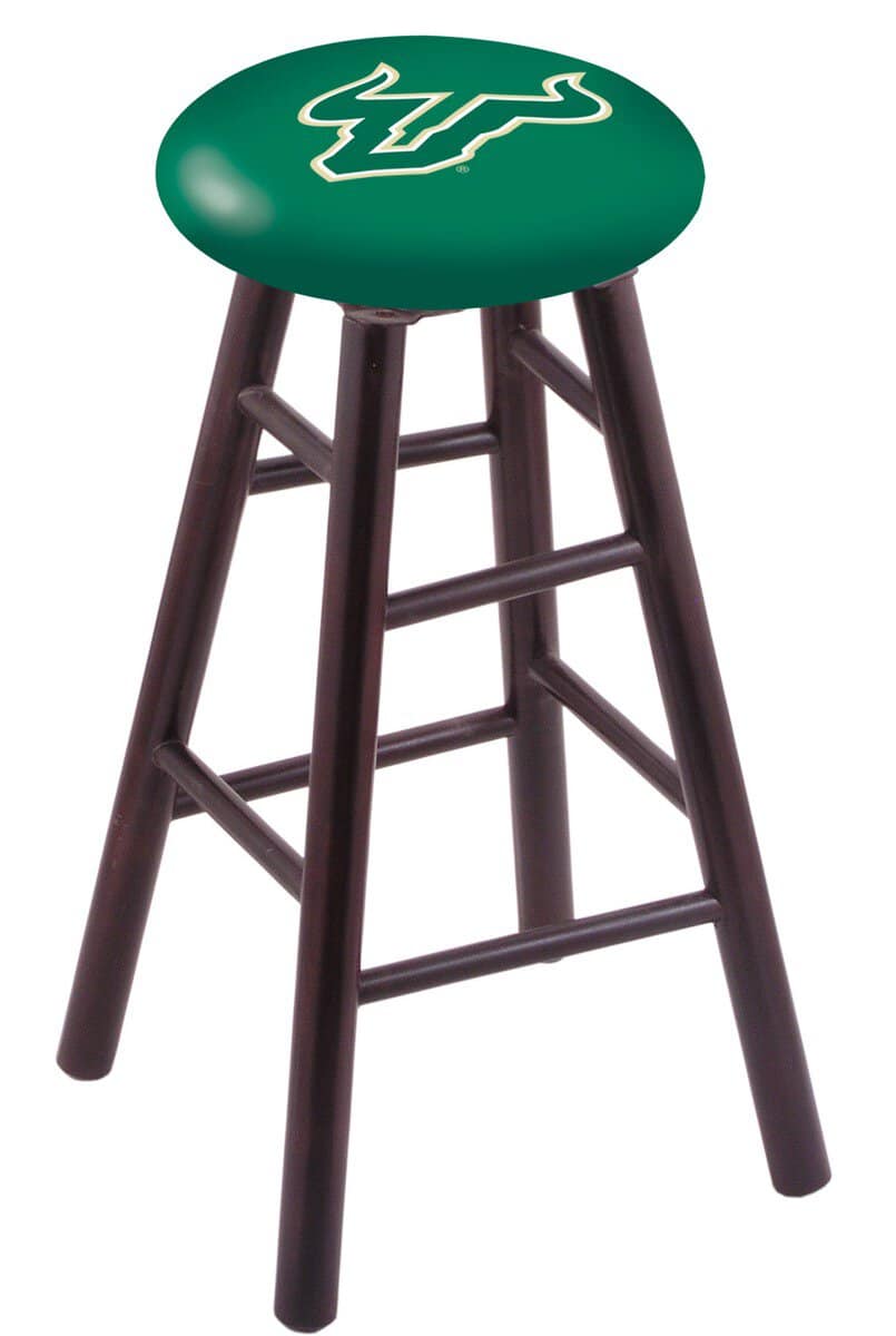 University of South Florida 30" Swivel Maple Bar Stool in Dark Cherry Finish 1 University of South Florida 30" Swivel Maple Bar Stool in Dark Cherry Finish