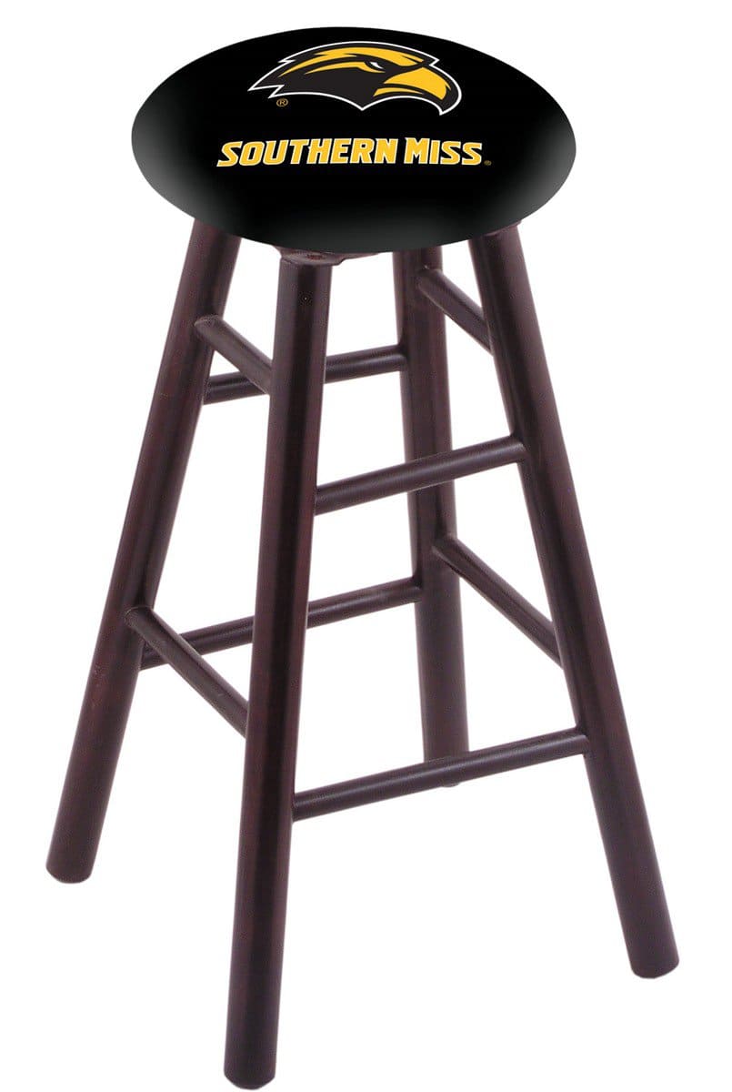University of Southern Mississippi 30" Swivel Maple Bar Stool in Dark Cherry Finish 1 University of Southern Mississippi 30" Swivel Maple Bar Stool in Dark Cherry Finish
