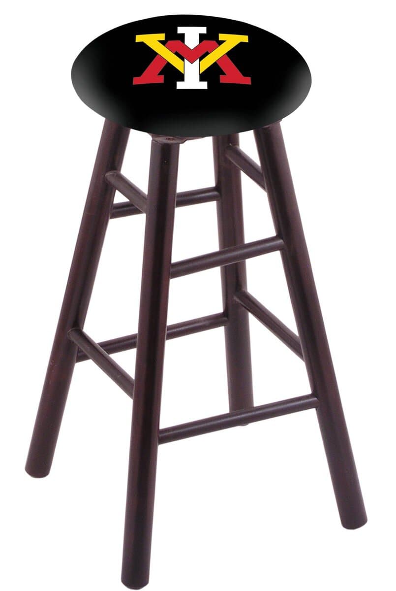 Virginia Military Institute 30" Swivel Maple Bar Stool in Dark Cherry Finish 1 Virginia Military Institute 30" Swivel Maple Bar Stool in Dark Cherry Finish