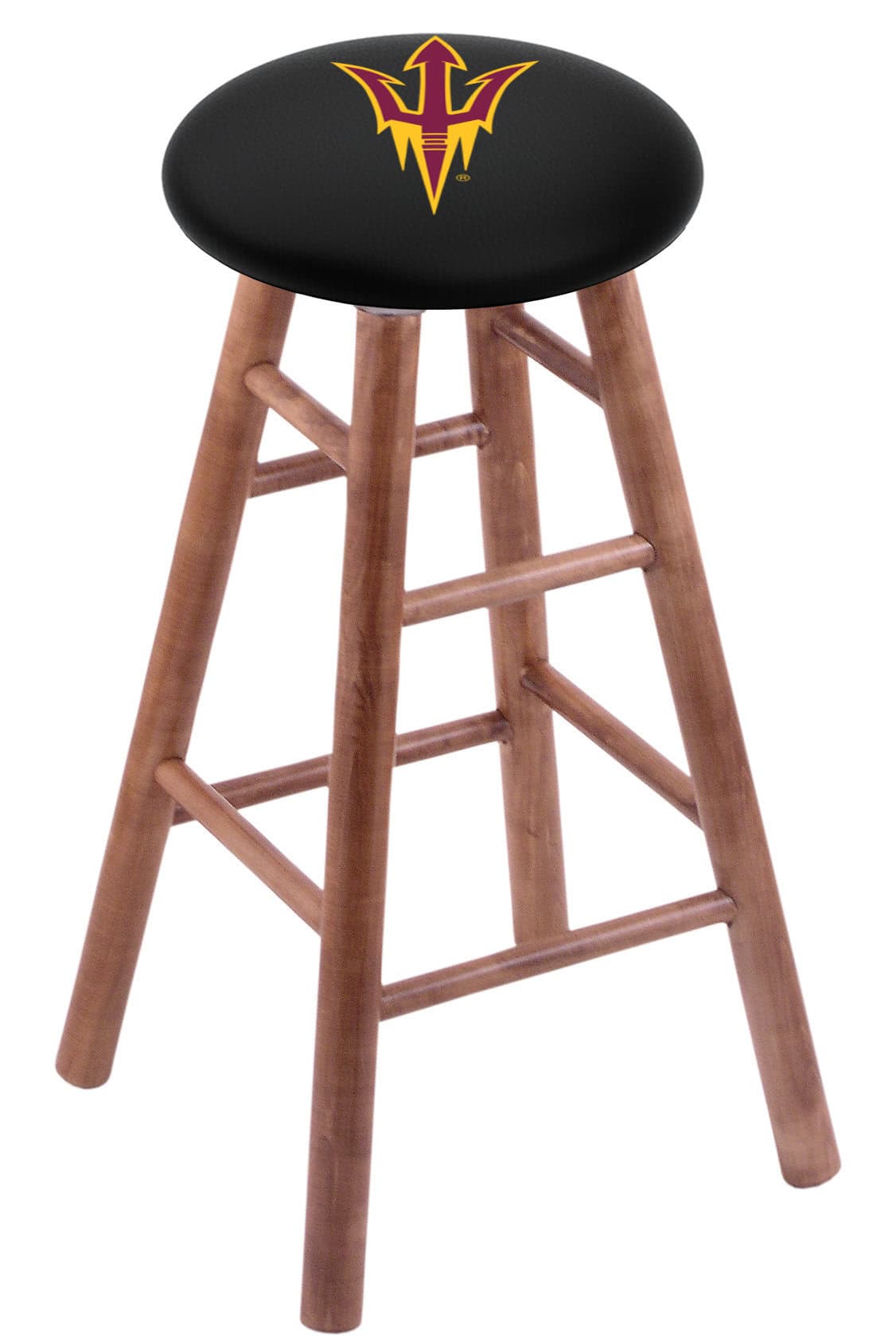 Arizona State University 24" Swivel Maple Counter Stool in Medium Finish (Pitchfork Logo) 1 Arizona State University 24" Swivel Maple Counter Stool in Medium Finish (Pitchfork Logo)