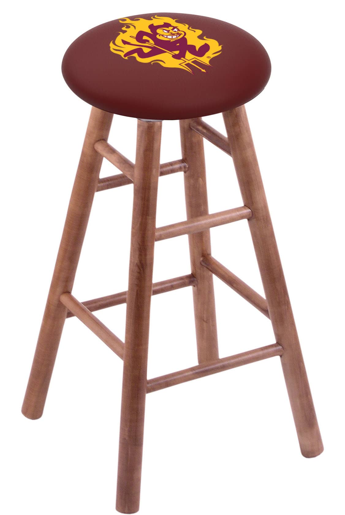 Arizona State University 30" Swivel Maple Bar Stool in Medium Finish (Sparky Logo) 1 Arizona State University 30" Swivel Maple Bar Stool in Medium Finish (Sparky Logo)