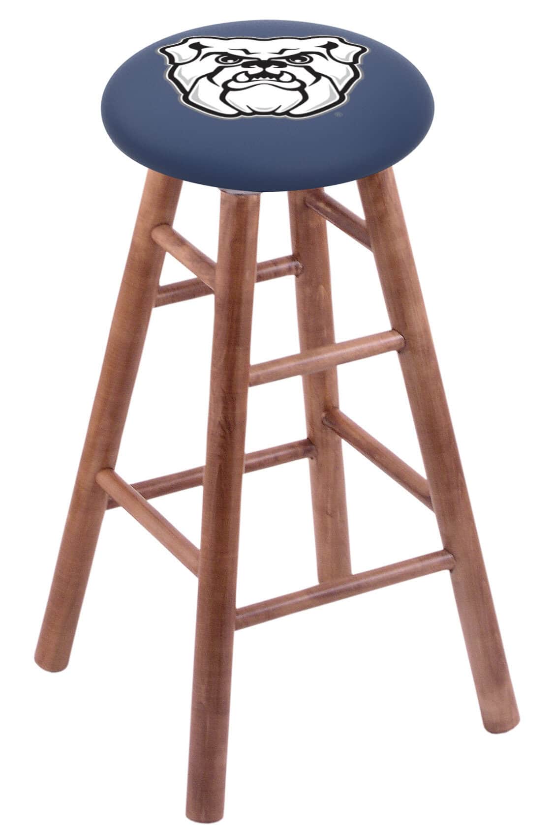 Butler University 30" Swivel Maple Bar Stool in Medium Finish 1 Butler University 30" Swivel Maple Bar Stool in Medium Finish