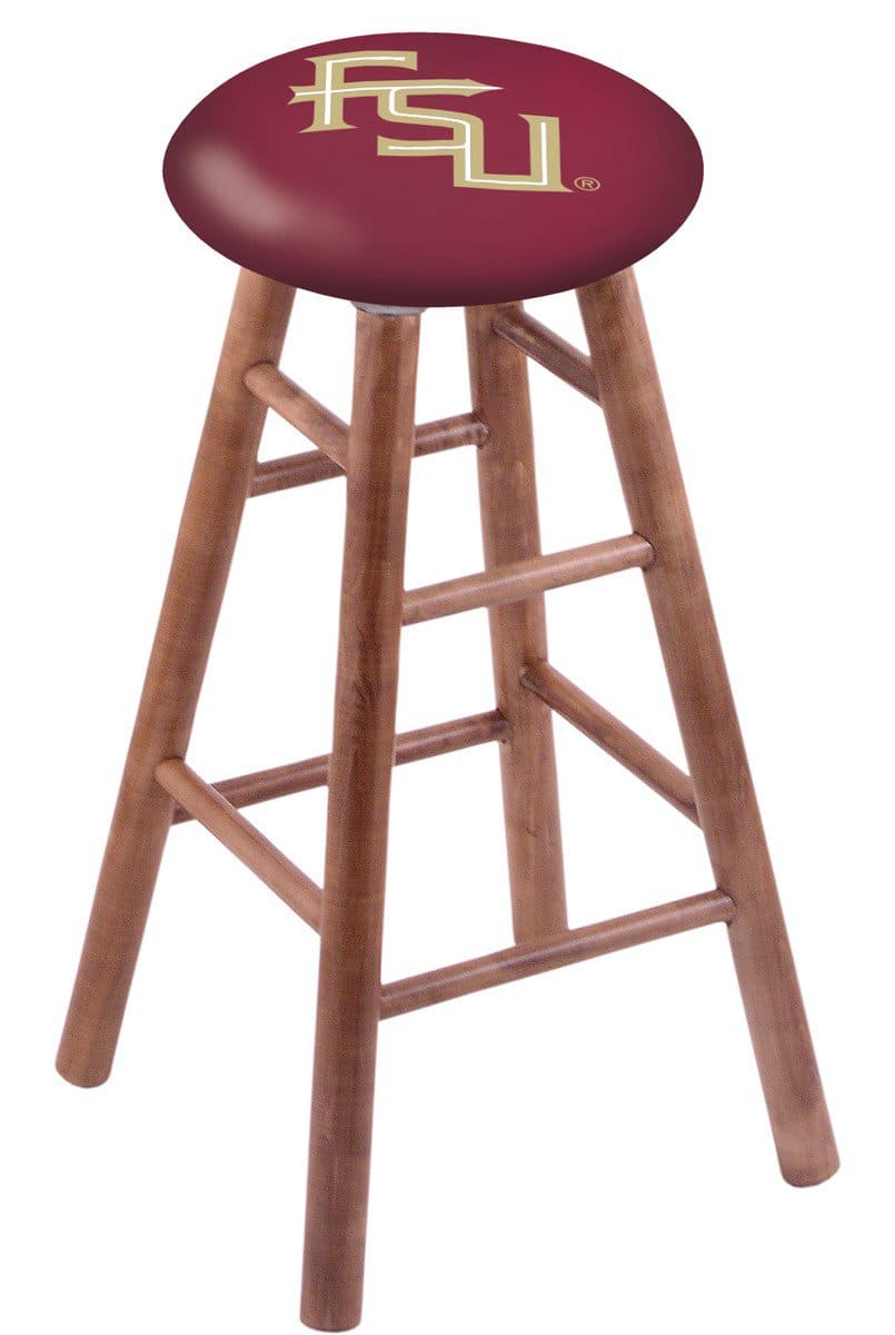 Florida State University 30" Swivel Maple Bar Stool in Dark Cherry Finish (Script Logo) 1 Florida State University 30" Swivel Maple Bar Stool in Dark Cherry Finish (Script Logo)