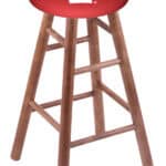 Indiana University 30" Swivel Maple Bar Stool in Medium Finish 3 Indiana University 30" Swivel Maple Bar Stool in Medium Finish