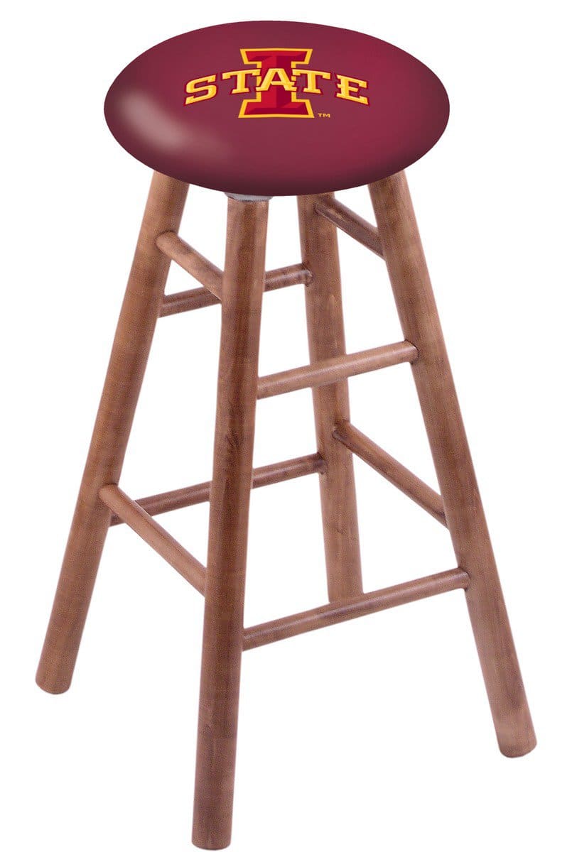 Iowa State University 30" Swivel Maple Bar Stool in Medium Finish 1 Iowa State University 30" Swivel Maple Bar Stool in Medium Finish
