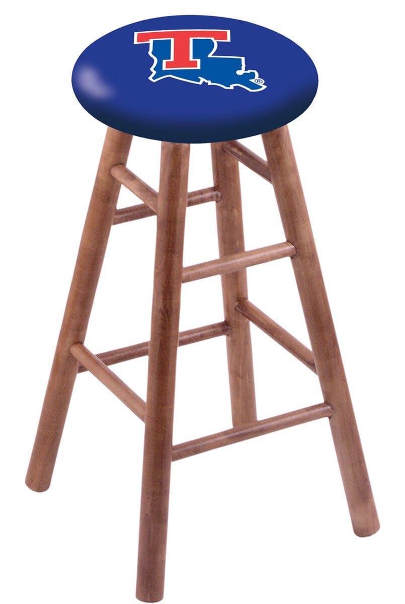 Louisiana Tech University 30" Swivel Maple Bar Stool in Medium Finish 1 Louisiana Tech University 30" Swivel Maple Bar Stool in Medium Finish