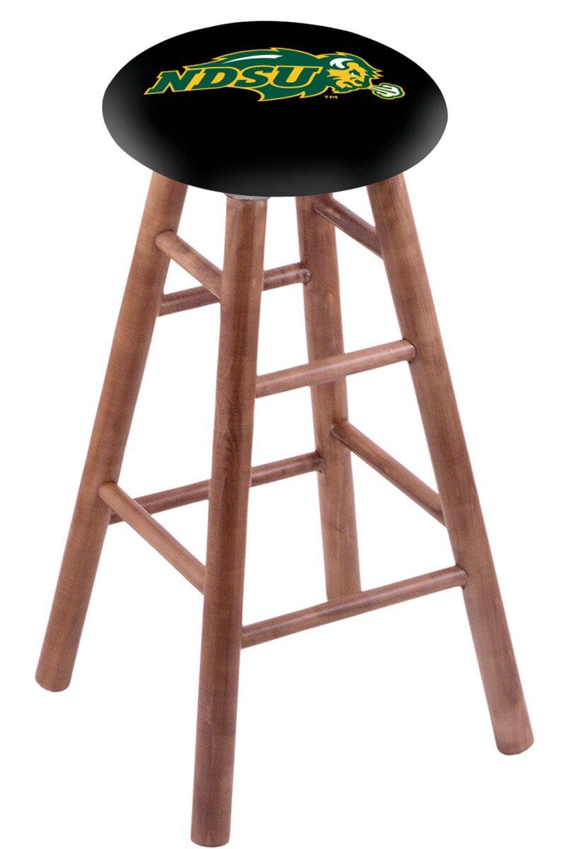 North Dakota State University 30" Swivel Maple Bar Stool in Medium Finish (Black Seat) 1 North Dakota State University 30" Swivel Maple Bar Stool in Medium Finish (Black Seat)