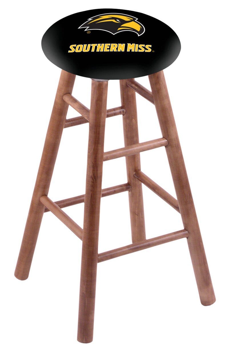 University of Southern Mississippi 30" Swivel Maple Bar Stool in Medium Finish 1 University of Southern Mississippi 30" Swivel Maple Bar Stool in Medium Finish