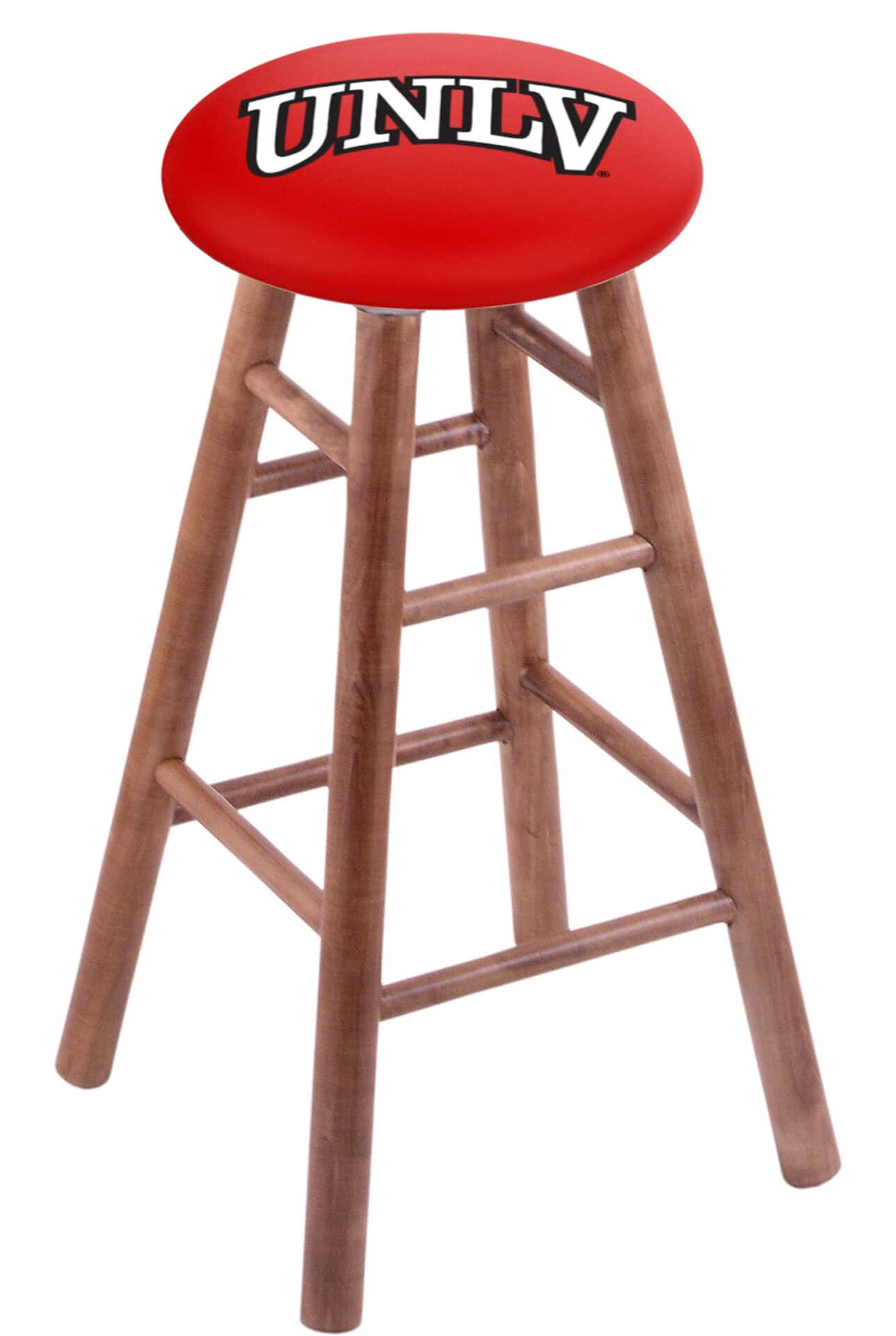 University of Nevada Las Vegas 30" Swivel Maple Bar Stool in Medium Finish 1 University of Nevada Las Vegas 30" Swivel Maple Bar Stool in Medium Finish