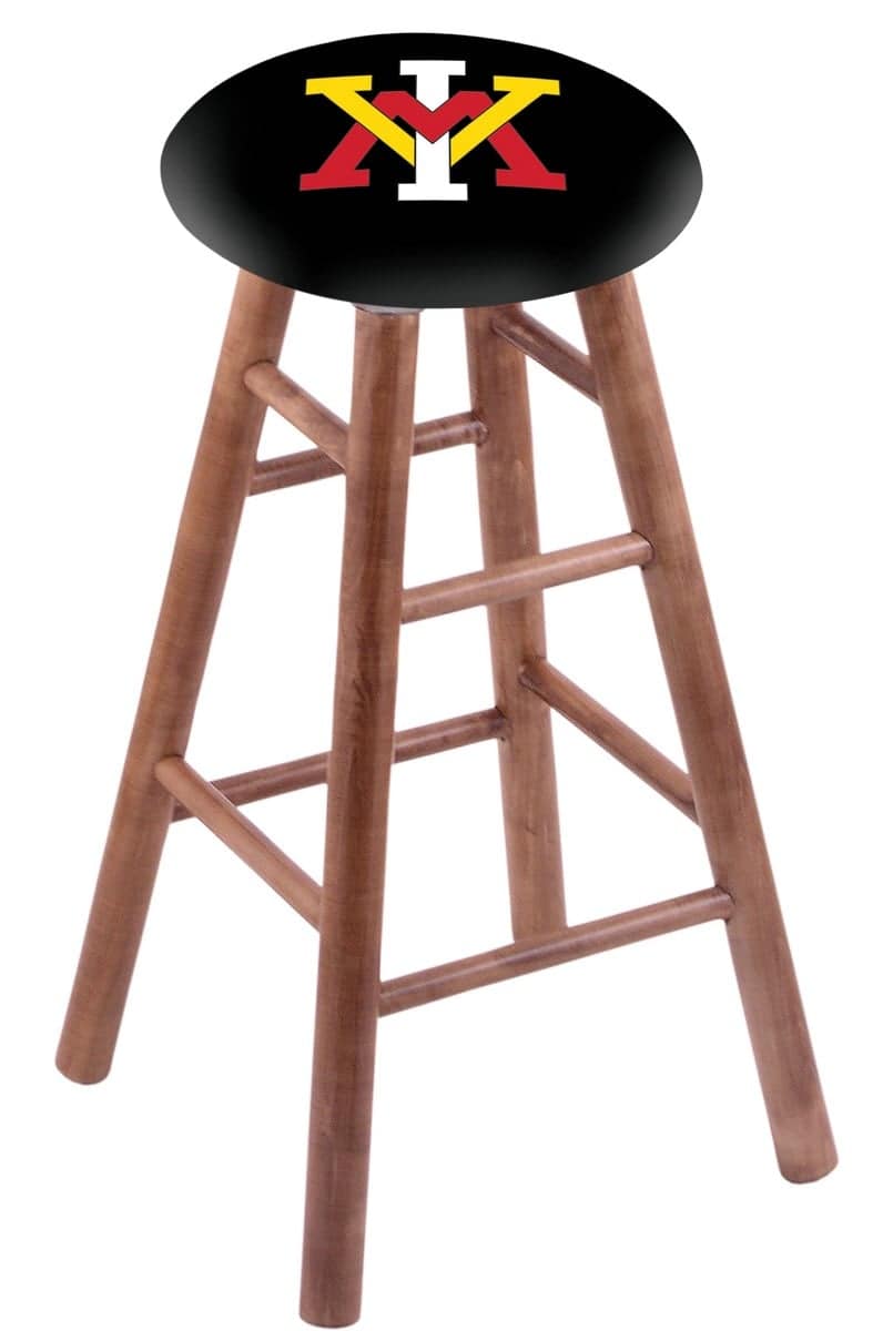 Virginia Military Institute 30" Swivel Maple Bar Stool in Medium Finish 1 Virginia Military Institute 30" Swivel Maple Bar Stool in Medium Finish