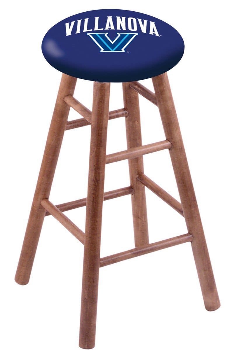 Villanova University 30" Swivel Maple Bar Stool in Medium Finish 1 Villanova University 30" Swivel Maple Bar Stool in Medium Finish