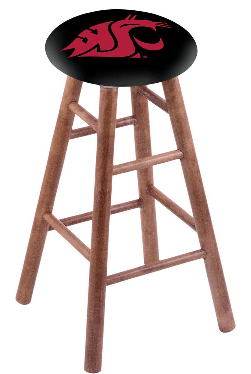 Washington State University 30" Swivel Maple Bar Stool in Medium Finish 1 Washington State University 30" Swivel Maple Bar Stool in Medium Finish