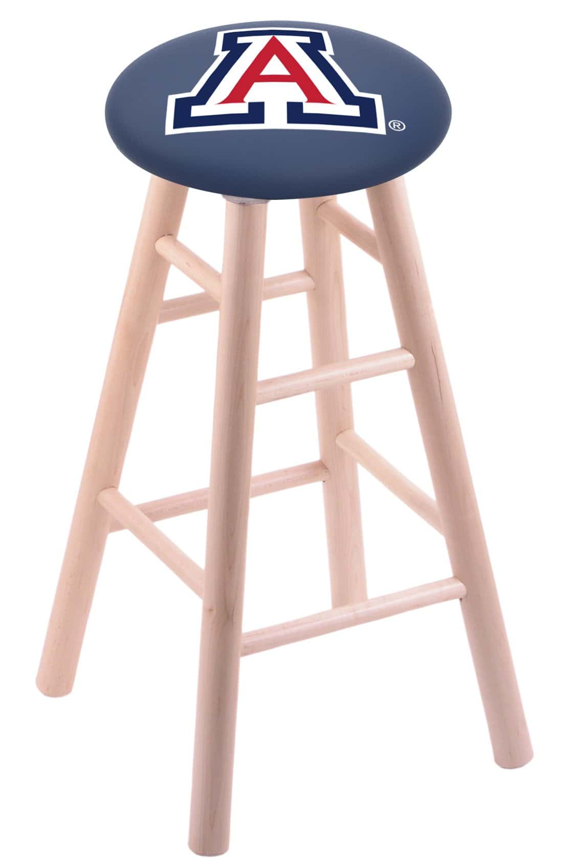 University of Arizona 30" Swivel Maple Bar Stool in Natural Finish 1 University of Arizona 30" Swivel Maple Bar Stool in Natural Finish