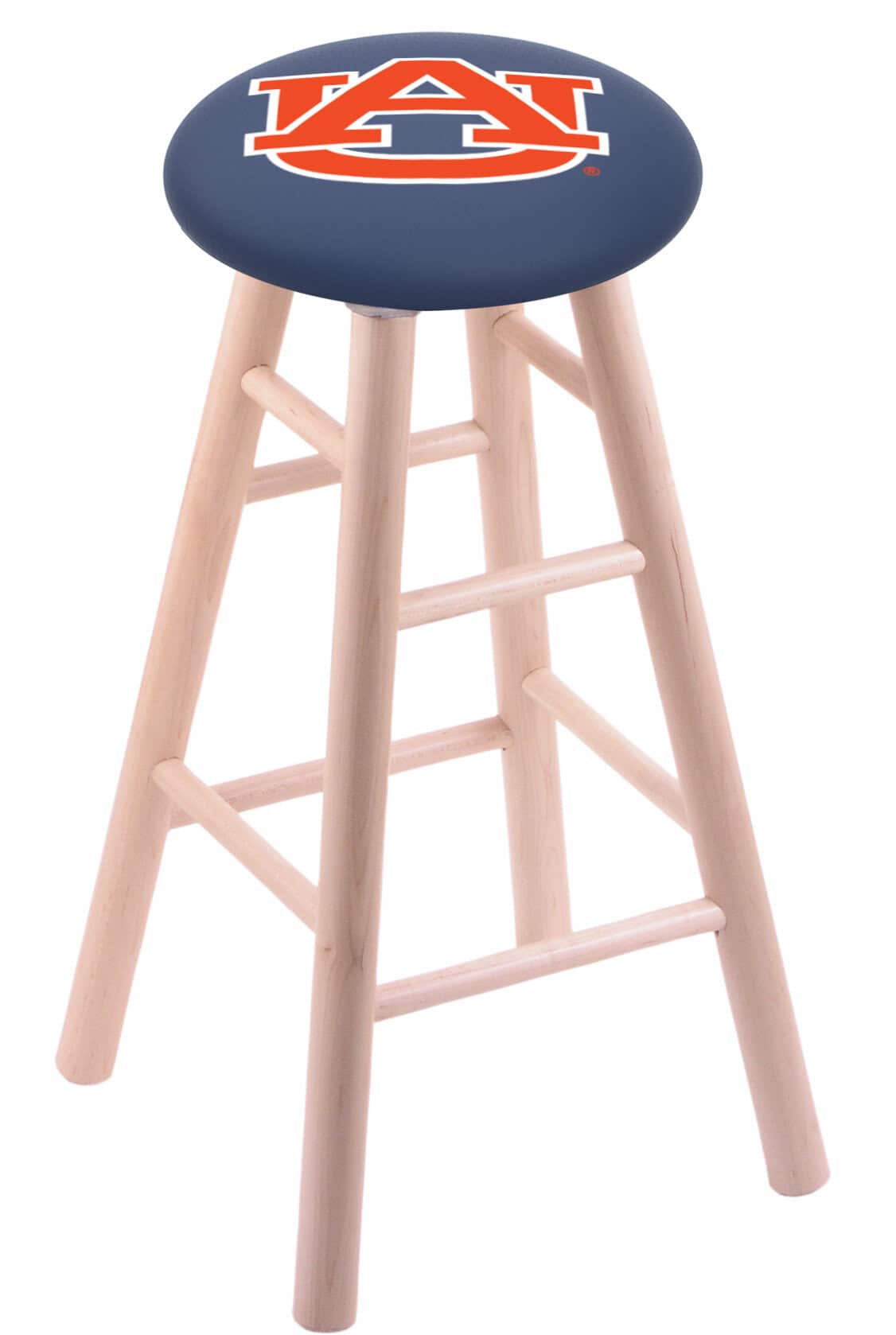 Auburn University 30" Swivel Maple Bar Stool in Natural Finish 1 Auburn University 30" Swivel Maple Bar Stool in Natural Finish