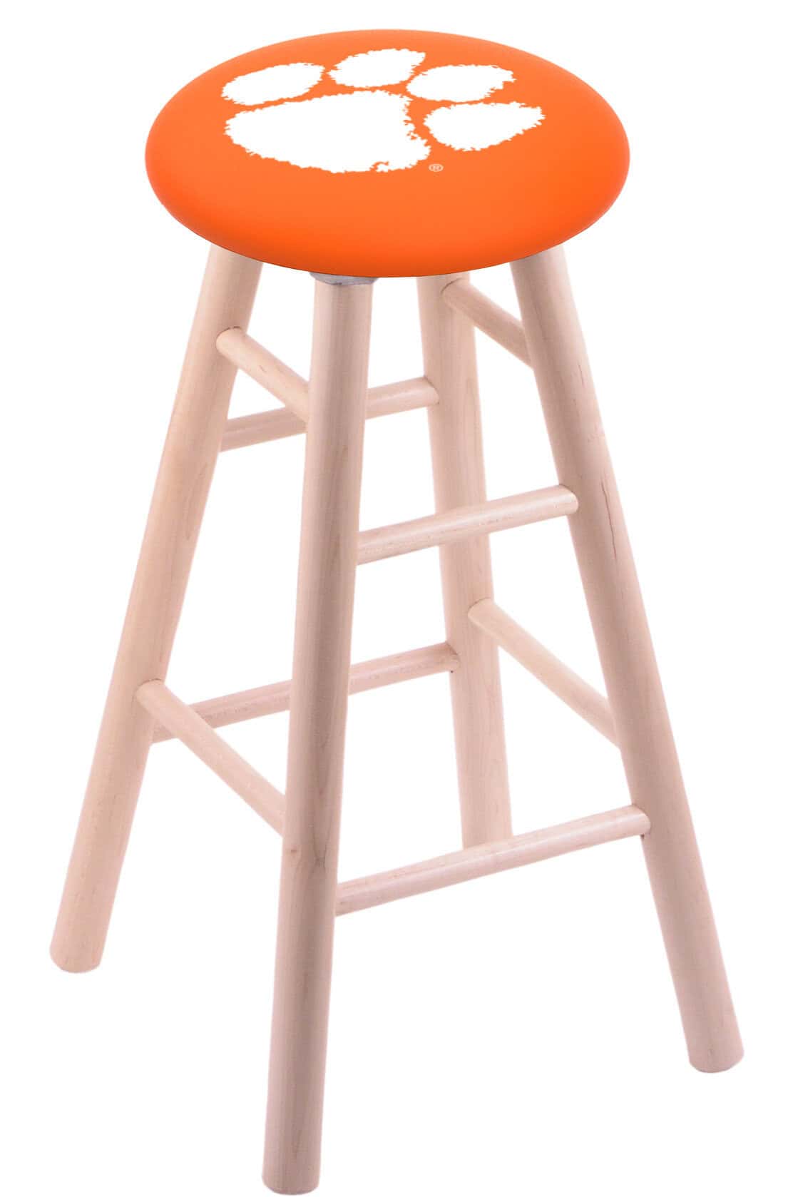 Clemson 30" Swivel Maple Bar Stool in Natural Finish 1 Clemson 30" Swivel Maple Bar Stool in Natural Finish