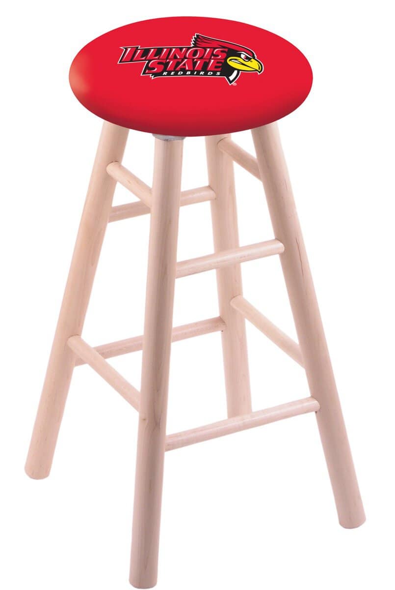 Illinois State University 30" Swivel Maple Bar Stool in Natural Finish 1 Illinois State University 30" Swivel Maple Bar Stool in Natural Finish