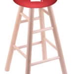 Indiana University 30" Swivel Maple Bar Stool in Natural Finish