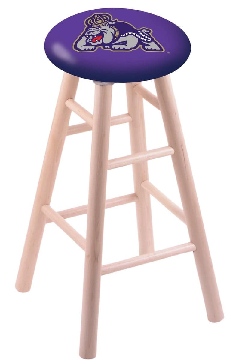 James Madison University 30" Swivel Maple Bar Stool in Natural Finish 1 James Madison University 30" Swivel Maple Bar Stool in Natural Finish