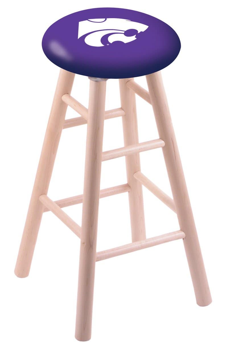 Kansas State University 30" Swivel Maple Bar Stool in Natural Finish 1 Kansas State University 30" Swivel Maple Bar Stool in Natural Finish
