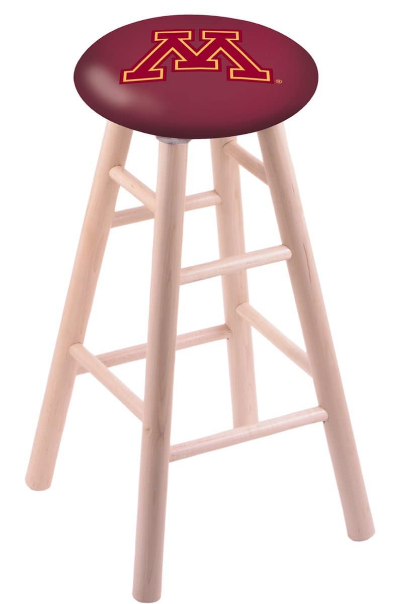 University of Minnesota 30" Swivel Maple Bar Stool in Natural Finish 1 University of Minnesota 30" Swivel Maple Bar Stool in Natural Finish
