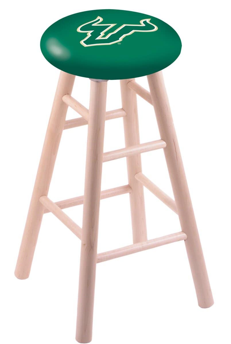 University of South Florida 30" Swivel Maple Bar Stool in Natural Finish 1 University of South Florida 30" Swivel Maple Bar Stool in Natural Finish