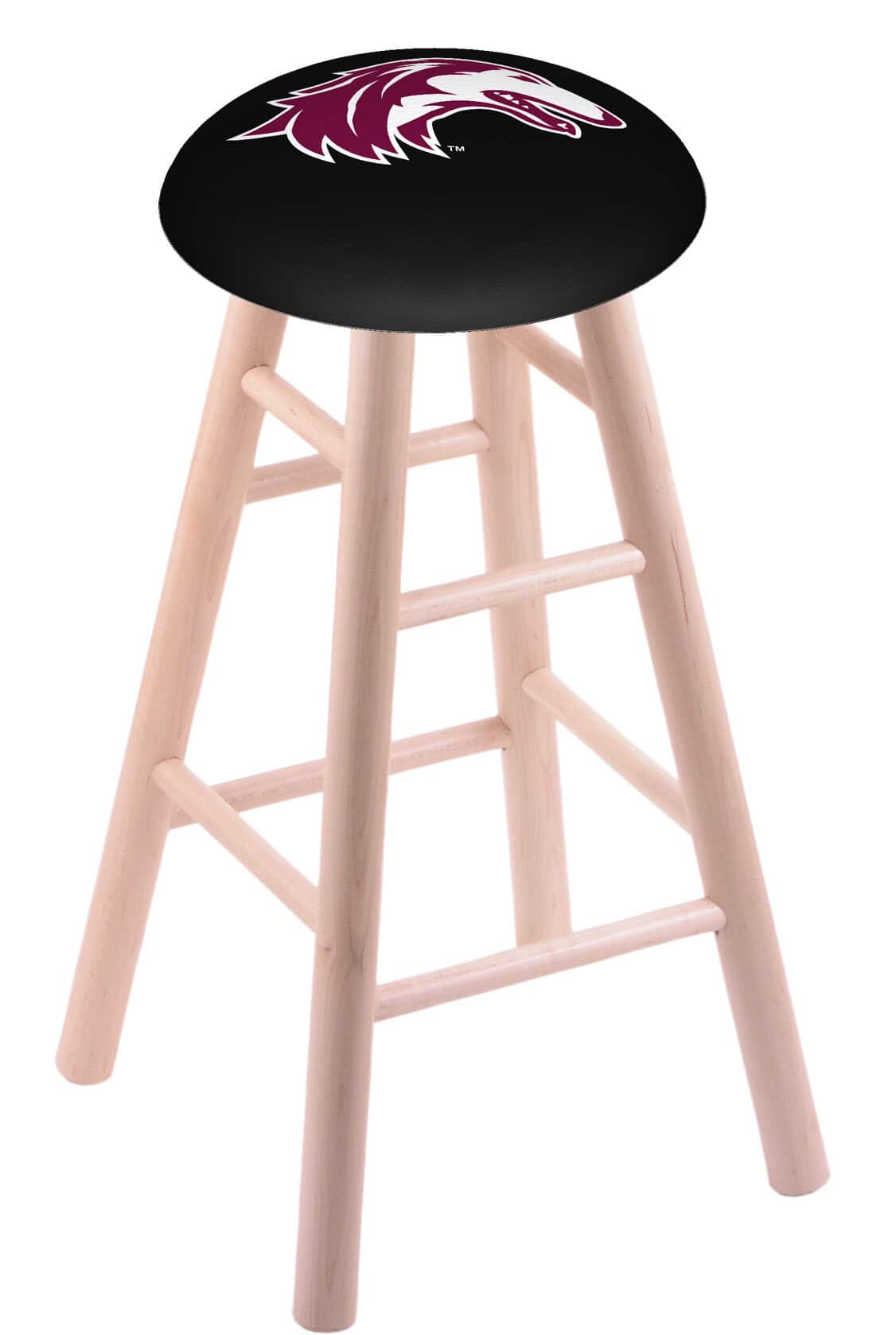 Southern Illinois University 30" Swivel Maple Bar Stool in Natural Finish 1 Southern Illinois University 30" Swivel Maple Bar Stool in Natural Finish