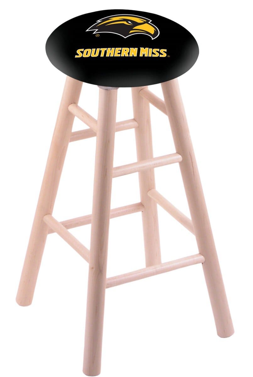 University of Southern Mississippi 30" Swivel Maple Bar Stool in Natural Finish 1 University of Southern Mississippi 30" Swivel Maple Bar Stool in Natural Finish