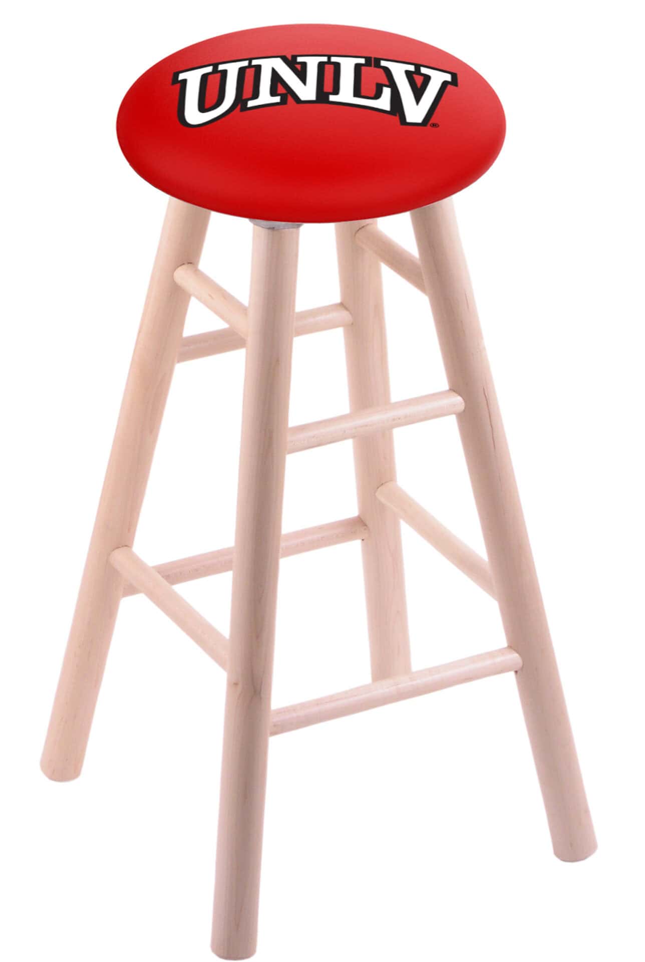 University of Nevada Las Vegas 30" Swivel Maple Bar Stool in Natural Finish 1 University of Nevada Las Vegas 30" Swivel Maple Bar Stool in Natural Finish