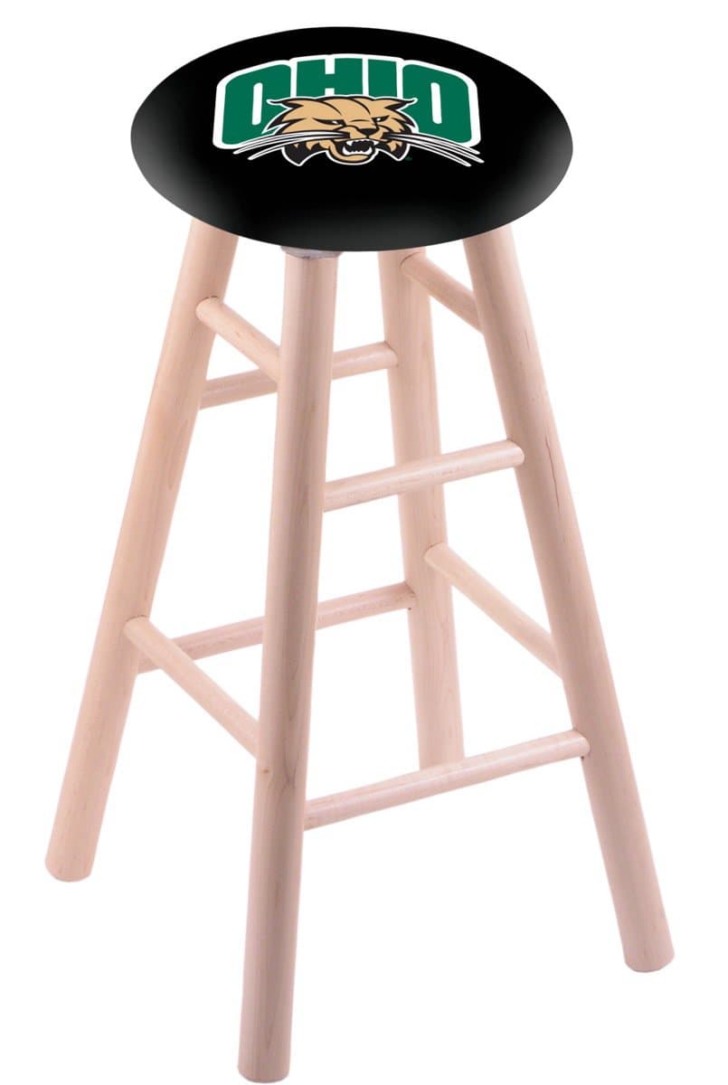 Ohio University 30" Swivel Maple Bar Stool in Natural Finish 1 Ohio University 30" Swivel Maple Bar Stool in Natural Finish
