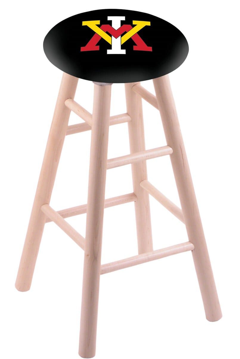Virginia Military Institute 30" Swivel Maple Bar Stool in Natural Finish 1 Virginia Military Institute 30" Swivel Maple Bar Stool in Natural Finish