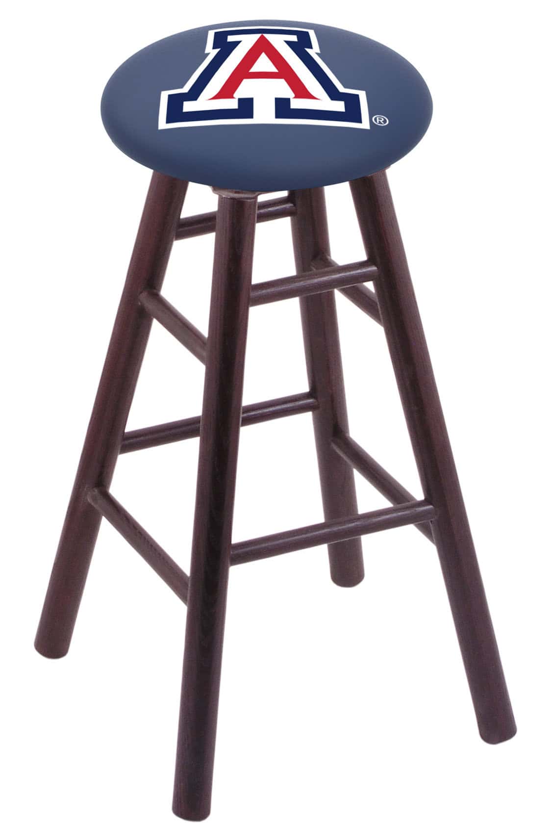 University of Arizona 30" Swivel Oak Bar Stool in Dark Cherry Finish 1 University of Arizona 30" Swivel Oak Bar Stool in Dark Cherry Finish