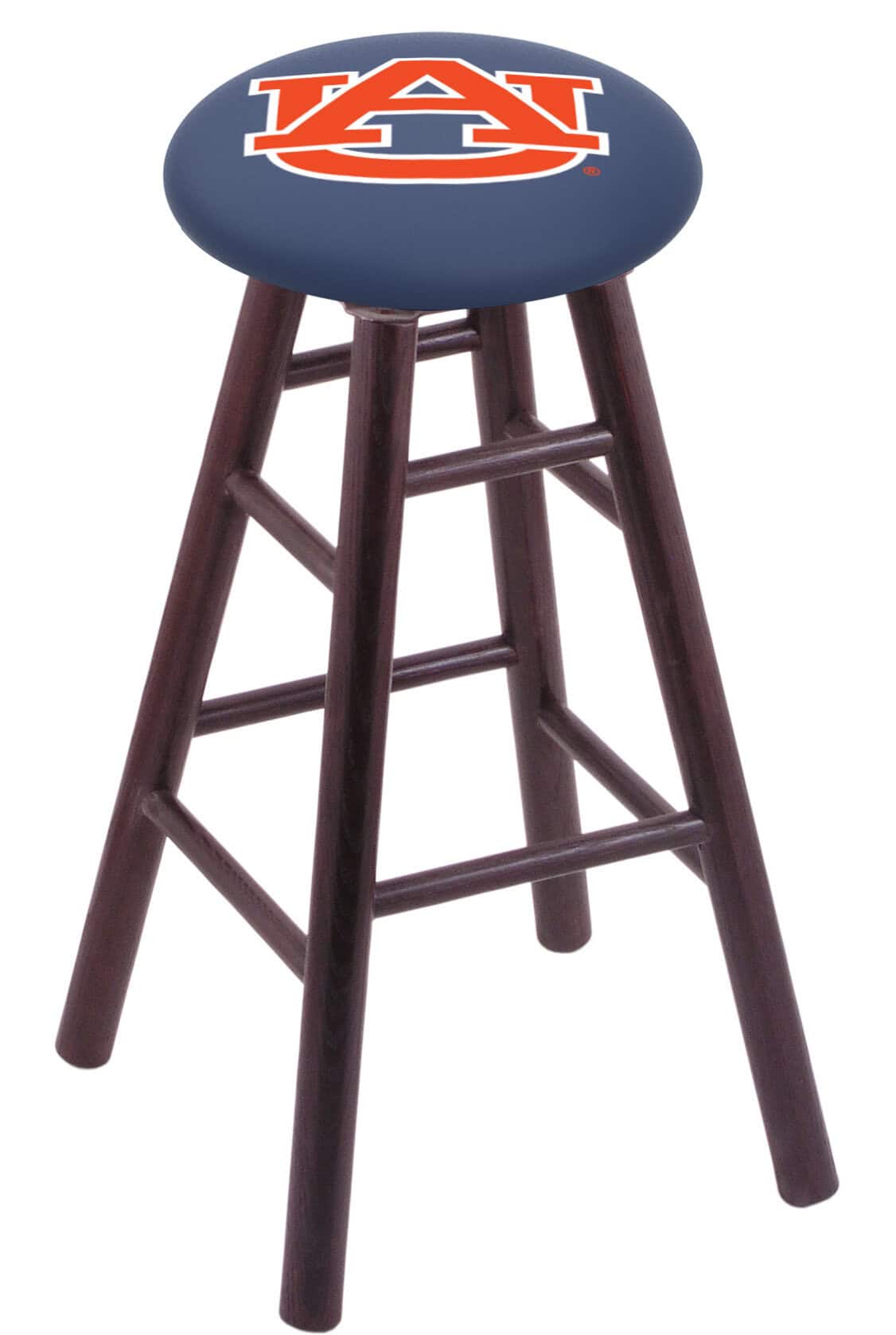Auburn University 30" Swivel Oak Bar Stool in Dark Cherry Finish 1 Auburn University 30" Swivel Oak Bar Stool in Dark Cherry Finish