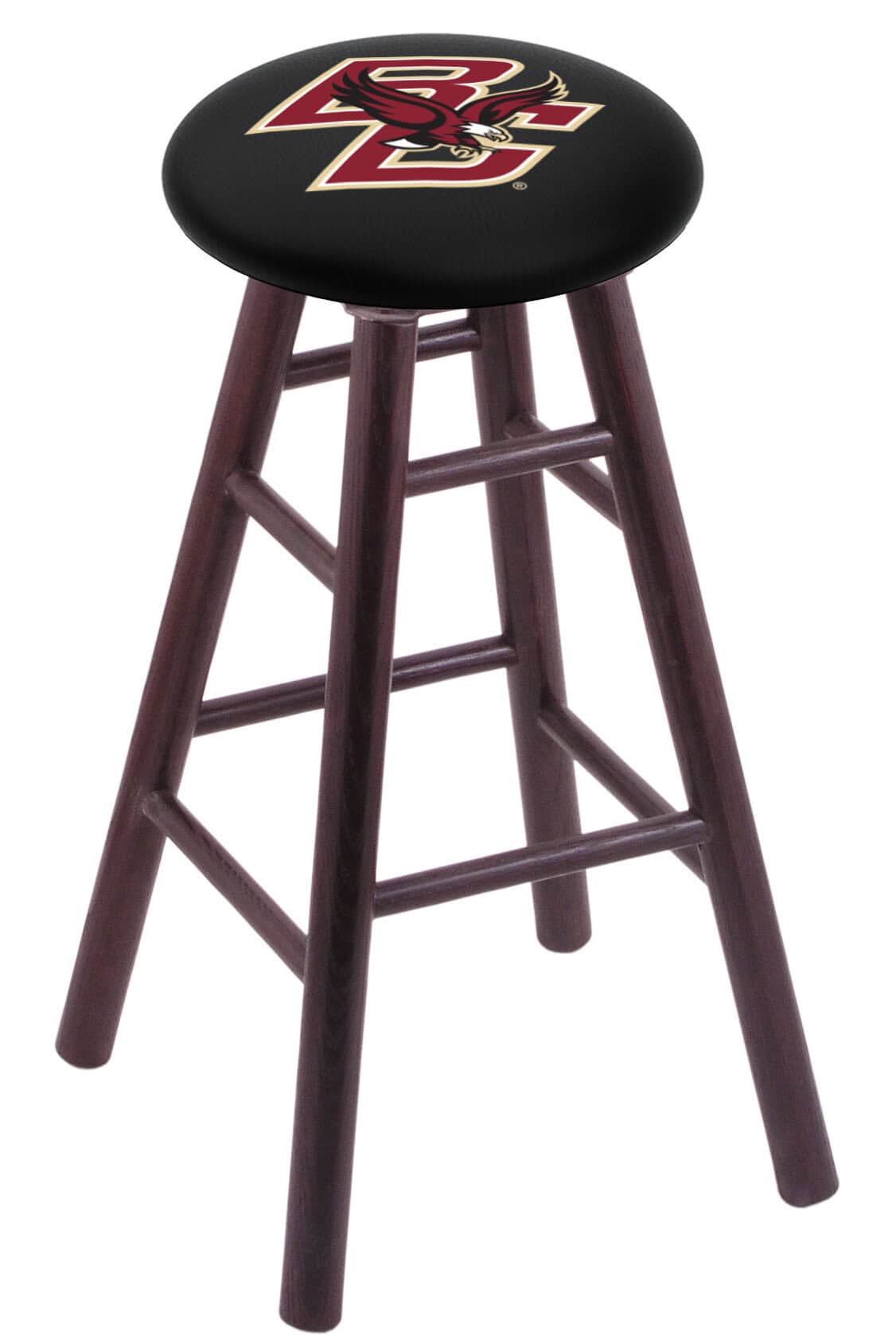 Boston College 30" Swivel Oak Bar Stool in Dark Cherry Finish 1 Boston College 30" Swivel Oak Bar Stool in Dark Cherry Finish