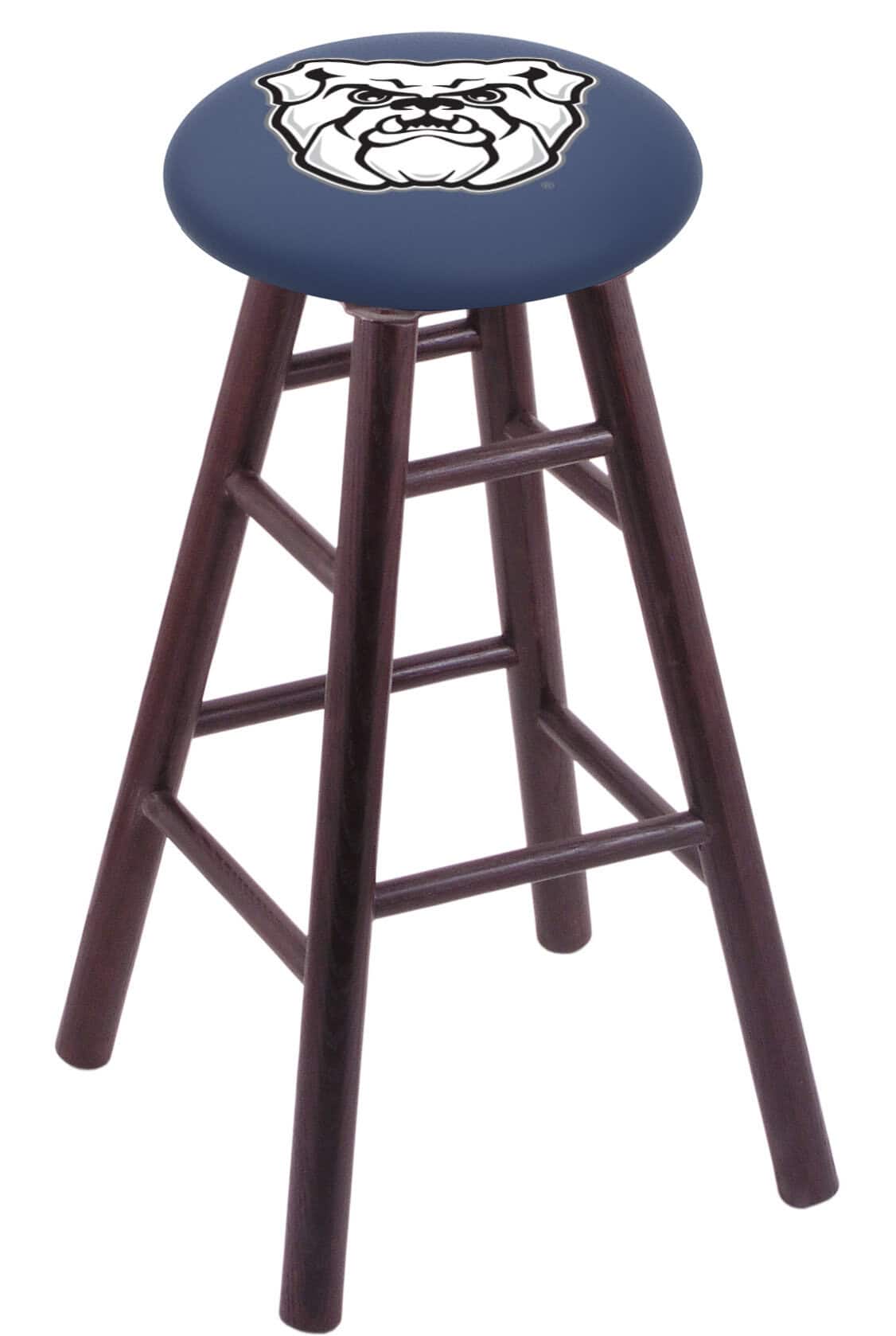 Butler University 30" Swivel Oak Bar Stool in Dark Cherry Finish 1 Butler University 30" Swivel Oak Bar Stool in Dark Cherry Finish
