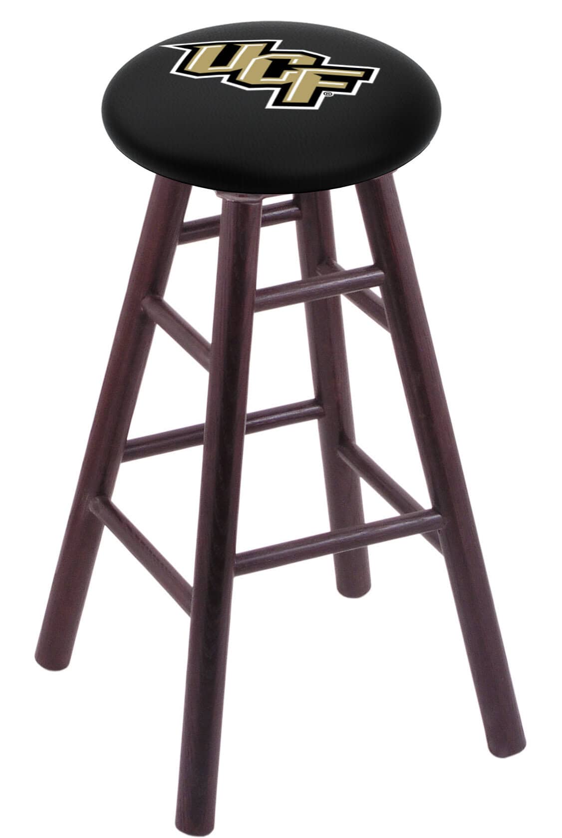 University of Central Florida 30" Swivel Oak Bar Stool in Dark Cherry Finish 1 University of Central Florida 30" Swivel Oak Bar Stool in Dark Cherry Finish