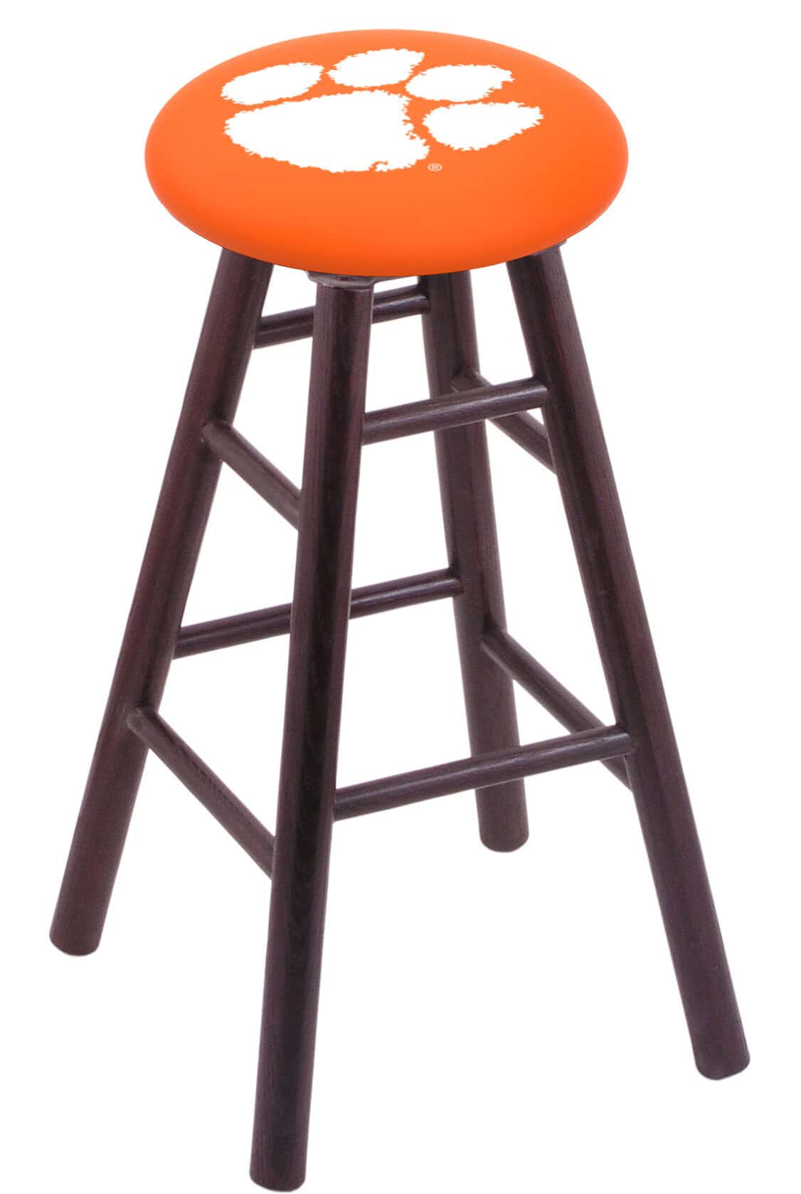 Clemson 30" Swivel Oak Bar Stool in Dark Cherry Finish 1 Clemson 30" Swivel Oak Bar Stool in Dark Cherry Finish